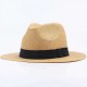 Men Women Panama Straw Hat Classic Western Beach Sun Wide Brim Bucket Caps