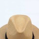 Men Women Panama Straw Hat Classic Western Beach Sun Wide Brim Bucket Caps