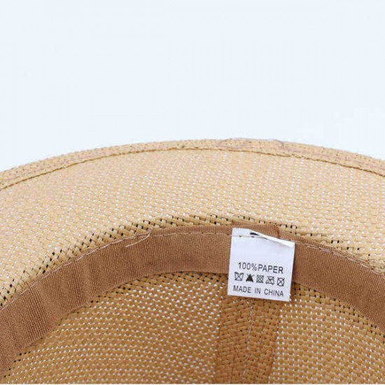 Men Women Panama Straw Hat Classic Western Beach Sun Wide Brim Bucket Caps