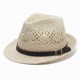 Men Women Personalized Handmade Straw Jazz Hat Outdoor Travel Beach Breathable Mesh Hollow Sun Cap