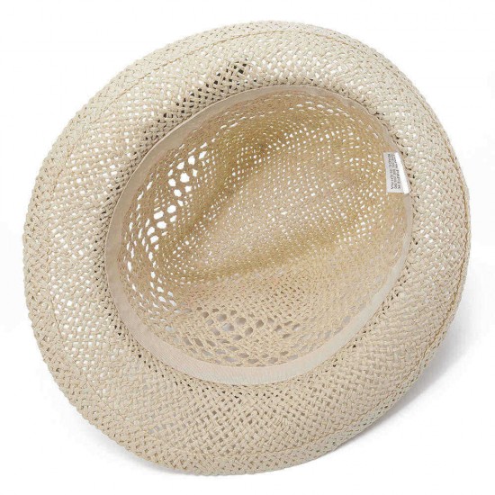 Men Women Personalized Handmade Straw Jazz Hat Outdoor Travel Beach Breathable Mesh Hollow Sun Cap