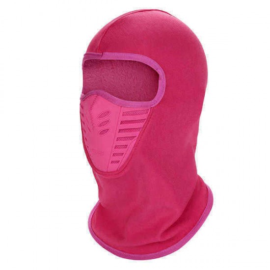 Men Women Plus Velvet Balaclava Cycling Ski Face Mask Thicken Fleece Caps Dustproof Mask