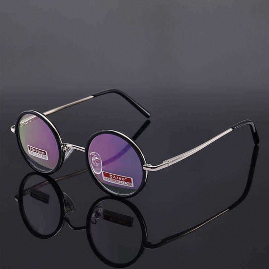 Men Women Retro Round Presbyopic Glasses HD Comfortable Reading Glasses With Case