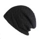 Men Women Slouchy Plus Velvet Bonnet Outdoor Winter Earmuffs Ski Knit Hat Beanie