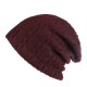 Men Women Slouchy Plus Velvet Bonnet Outdoor Winter Earmuffs Ski Knit Hat Beanie