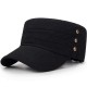 Men Women Solid Color Vogue Cotton Flat Hats Sunshade Casual Outdoors Adjustable Cap