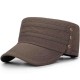 Men Women Solid Color Vogue Cotton Flat Hats Sunshade Casual Outdoors Adjustable Cap