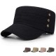 Men Women Solid Color Vogue Cotton Flat Hats Sunshade Casual Outdoors Adjustable Cap