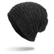 Men Women Special Stripe Plus Velvet Knitted Hat Outdoor Double Layers Slouch Beanie Caps