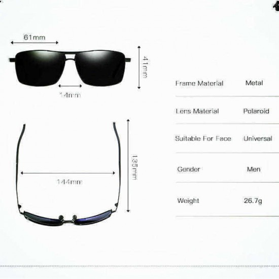 Men Women Square UV400 Polarized Sunglasses for Driving Photochromic Glasses Eyewear