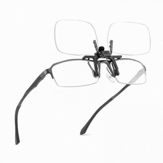 Men Women Stainless Steel Alloy Clip and Flip Clip-On Reading Glasses Flip-Up Magnifying Lenses