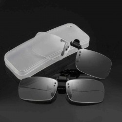 Men Women Stainless Steel Alloy Clip and Flip Clip-On Reading Glasses Flip-Up Magnifying Lenses