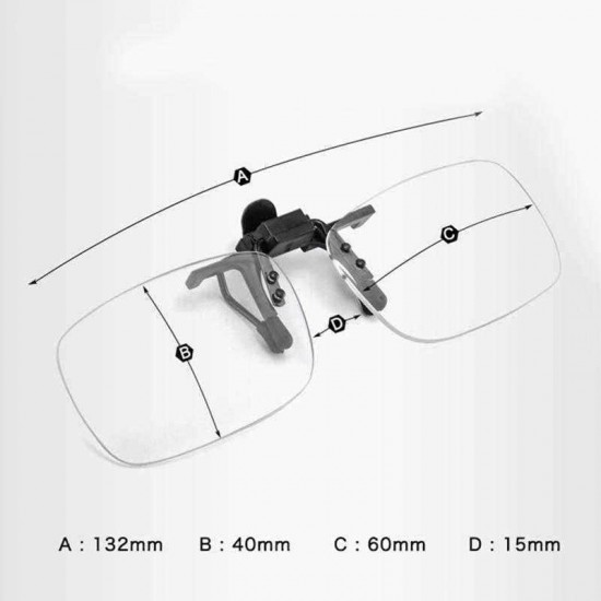 Men Women Stainless Steel Alloy Clip and Flip Clip-On Reading Glasses Flip-Up Magnifying Lenses