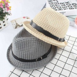 Men Women Straw Knited Sunscreen Jazz Hat Outdoor Casual Travel Breathable Hat