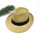 Men Women Straw Knited Sunscreen Jazz Hat Outdoor Casual Travel Visor Hat