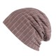 Men Women Stripe Slouchy Headwear Bonnet Hat Outdoor Winter Cotton Skull Cap Beanie