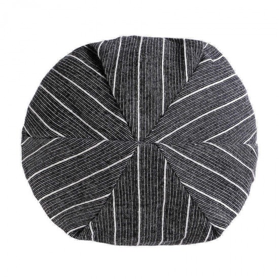 Men Women Stripe Slouchy Headwear Bonnet Hat Outdoor Winter Cotton Skull Cap Beanie