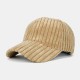 Men Women Striped Corduroy Baseball Cap Sun Hat Outdoor Sunshade Hat