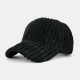 Men Women Striped Corduroy Baseball Cap Sun Hat Outdoor Sunshade Hat