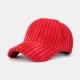 Men Women Striped Corduroy Baseball Cap Sun Hat Outdoor Sunshade Hat