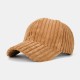 Men Women Striped Corduroy Baseball Cap Sun Hat Outdoor Sunshade Hat