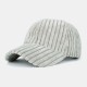 Men Women Striped Corduroy Baseball Cap Sun Hat Outdoor Sunshade Hat