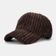 Men Women Striped Corduroy Baseball Cap Sun Hat Outdoor Sunshade Hat