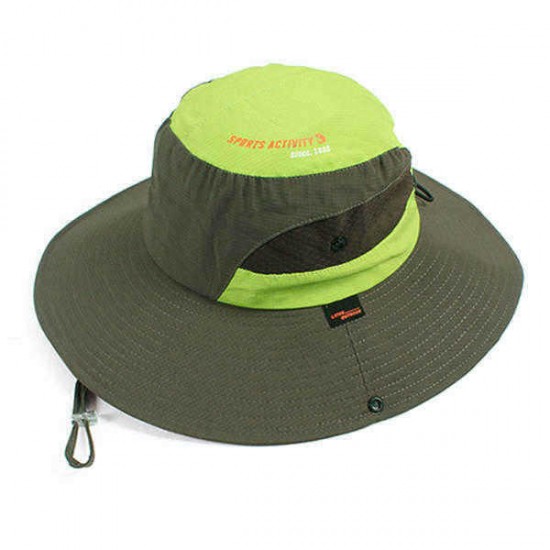 Men Women Summer Breathable Fisherman Cap Foldable Wide Brim Sunscreen Bucket Hat