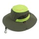 Men Women Summer Breathable Fisherman Cap Foldable Wide Brim Sunscreen Bucket Hat