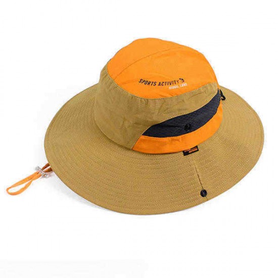 Men Women Summer Breathable Fisherman Cap Foldable Wide Brim Sunscreen Bucket Hat