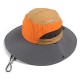 Men Women Summer Breathable Fisherman Cap Foldable Wide Brim Sunscreen Bucket Hat