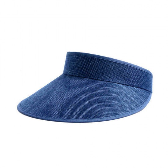 Men Women Summer Outdoor Casual Linen Empty Top Hat UV Protection Sunshade Hat