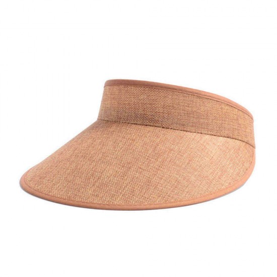 Men Women Summer Outdoor Casual Linen Empty Top Hat UV Protection Sunshade Hat