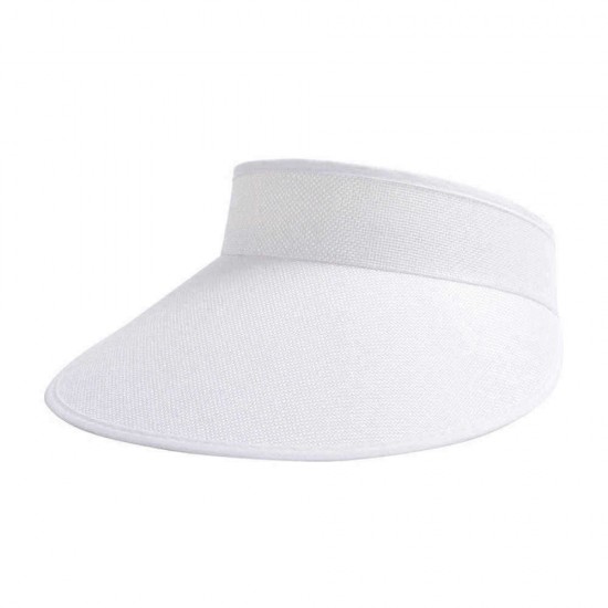 Men Women Summer Outdoor Casual Linen Empty Top Hat UV Protection Sunshade Hat