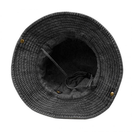 Men Women Summer Outdoor Embroidery Cotton Fishing Hat Sunshade Adjustable Visor Hat