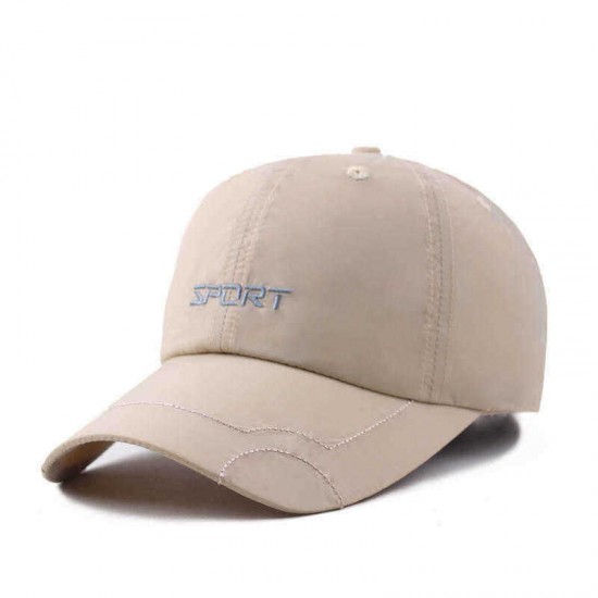 Men Women Summer Plain Breathable Quick Dry Hat Sun Protection Snapback Visor