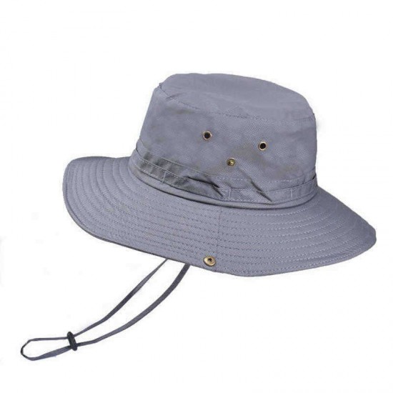 Men Women Summer Silk Visor Bucket Hat Fisherman Hat Outdoor Climbing Mesh Sunscreen Cap