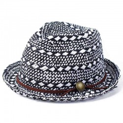 Men Women Summer Straw Knited Sunscreen Jazz Hat Outdoor Casual Travel Breathable Hat