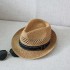 Men Women Summer Straw Knited Sunscreen Jazz Hat Outdoor Casual Travel Sea Hat