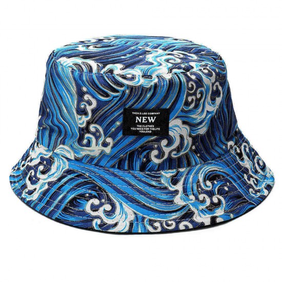 Men Women Summer Street Double-faced Fisherman Hat Travel Sunscreen Bucket Hat