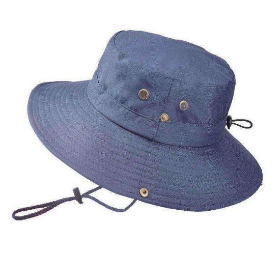 Men Women Summer Visor Bucket Hat Fisherman Hat Outdoor Climbing Breathable Sunscreen Cap