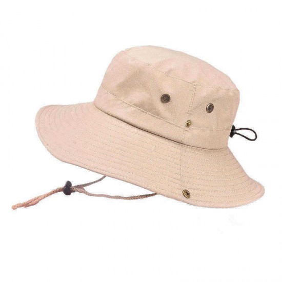 Men Women Summer Visor Bucket Hat Fisherman Hat Outdoor Climbing Breathable Sunscreen Cap