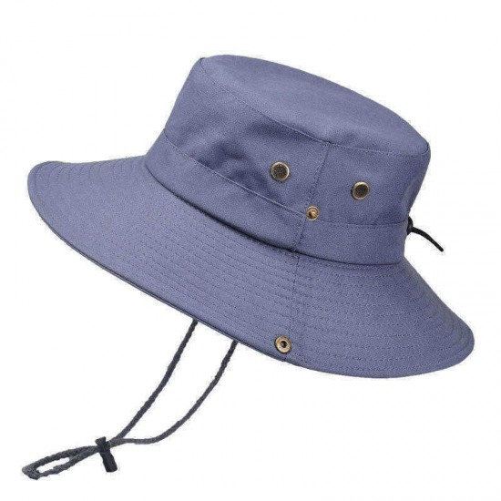 Men Women Summer Visor Bucket Hat Fisherman Hat Outdoor Climbing Breathable Sunscreen Cap