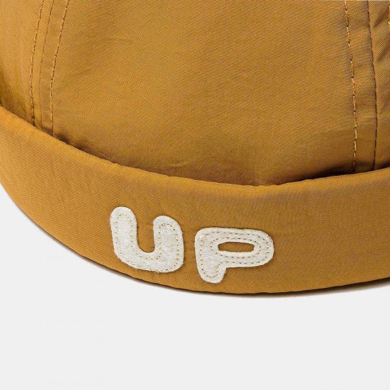 Men Women Thin Section Hat Hip Hop Hat Yuppie Hat Sailor Cap With UP Letters Brimless Hats