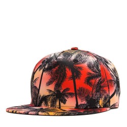 Men Women Tropical Wind Coconut Flat Hat Leaf Hip Hop hat Baseball Cap