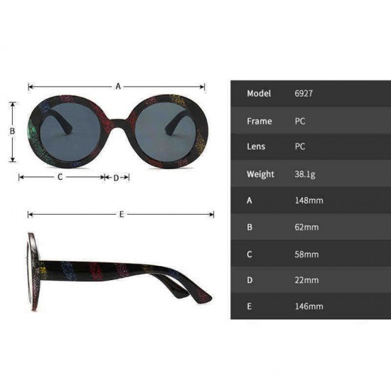 Men Women UV400 Round Frame Sunglasses Outdoor Retro Non-polarized Goggle