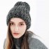 Men Women Vintage Cotton Thicken Earmuffs Knit Beanie Caps Outdoor Ski Skullcap