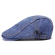 Men Women Vintage Denim Adjustable Peaked Cap Cotton Cabbie Hat