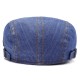 Men Women Vintage Denim Adjustable Peaked Cap Cotton Cabbie Hat