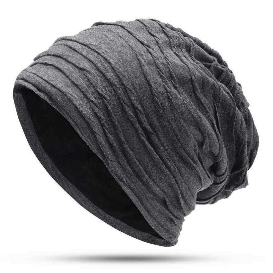 Men Women Vintage Earmuffs Beanie Cap Outdoor Slouchy Skullcap Flexible